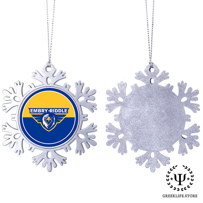 Embry-Riddle Aeronautical University Christmas Ornament - Snowflake Metal