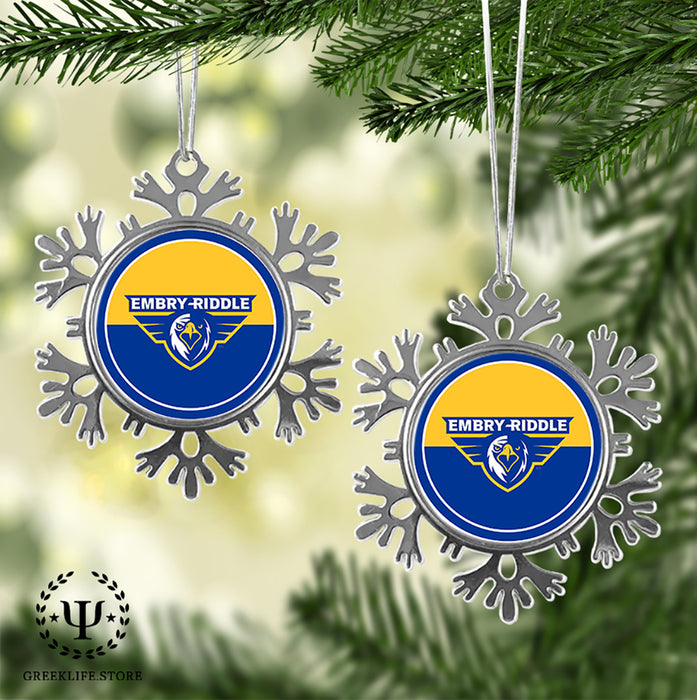Embry-Riddle Aeronautical University Christmas Ornament - Snowflake Metal