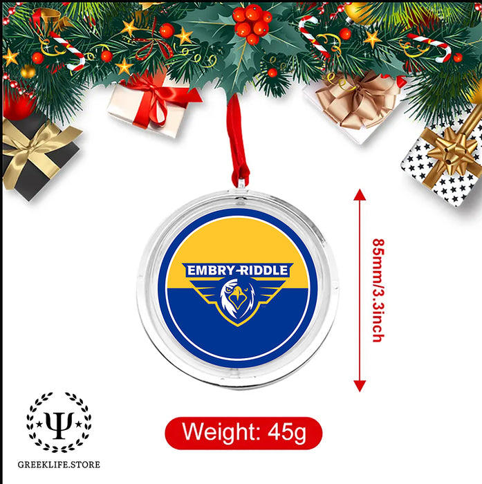 Embry-Riddle Aeronautical University Eagles Sport Christmas Reversible Flat Round Ornament