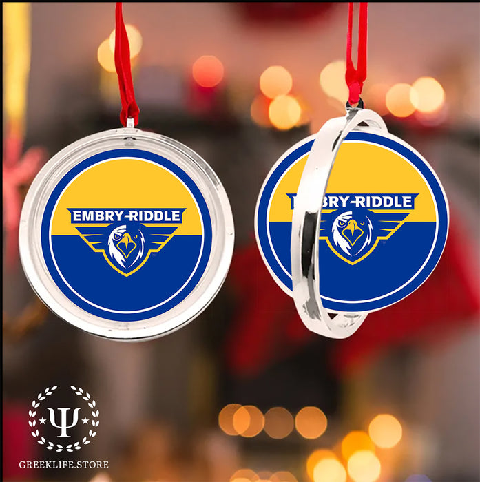 Embry-Riddle Aeronautical University Eagles Sport Christmas Reversible Flat Round Ornament