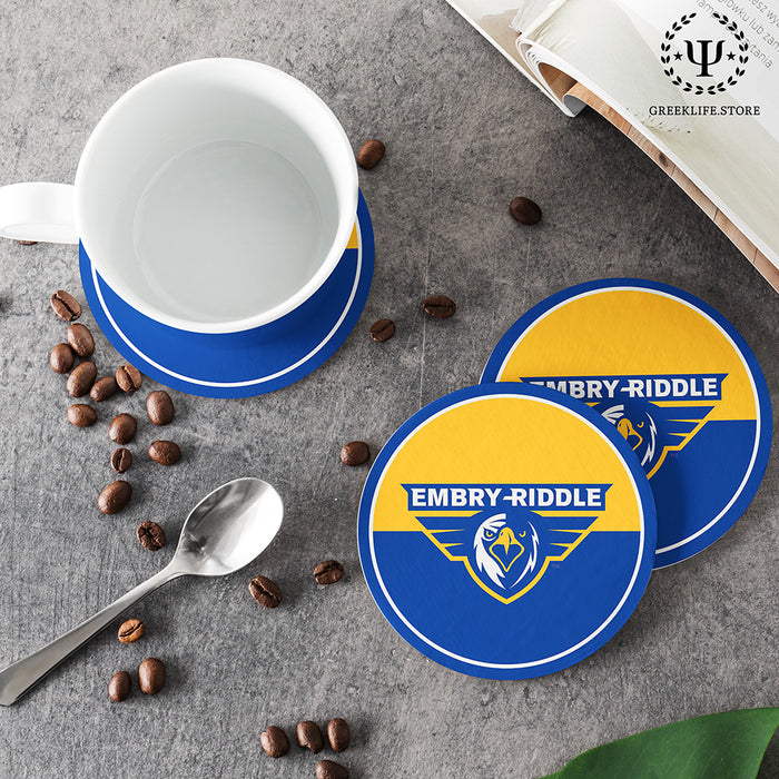 Embry-Riddle Aeronautical University Eagles Sport Beverage coaster round (Set of 4)