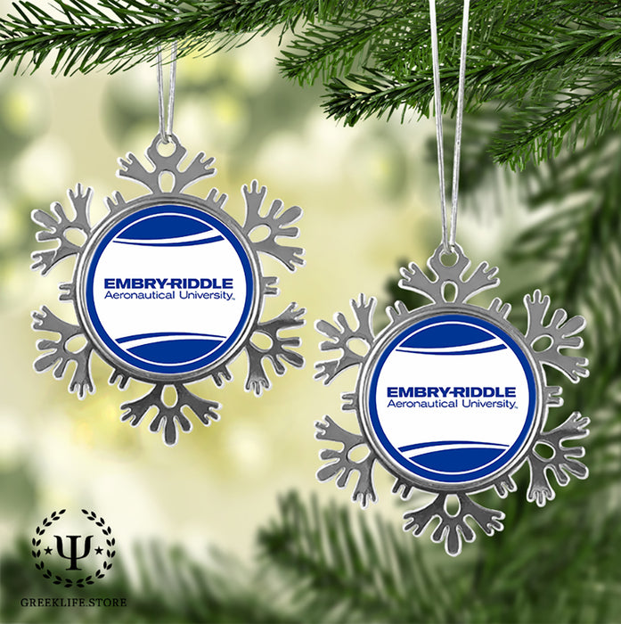Embry-Riddle Aeronautical University Christmas Ornament - Snowflake Metal