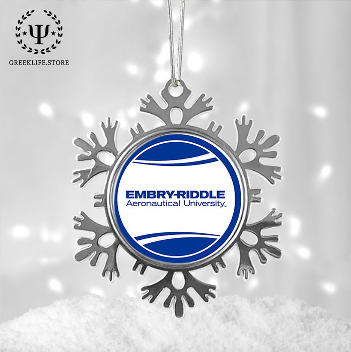 Embry-Riddle Aeronautical University Christmas Ornament - Snowflake Metal