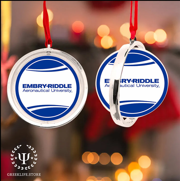 Embry-Riddle Aeronautical University Eagles Sport Christmas Reversible Flat Round Ornament