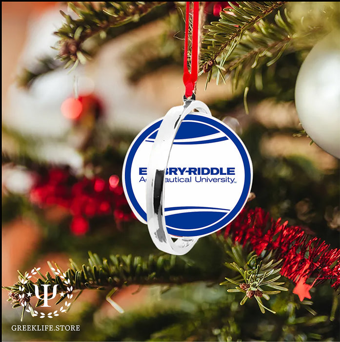 Embry-Riddle Aeronautical University Eagles Sport Christmas Reversible Flat Round Ornament
