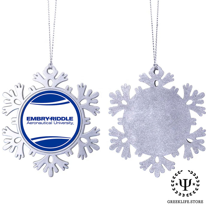 Embry-Riddle Aeronautical University Christmas Ornament - Snowflake Metal