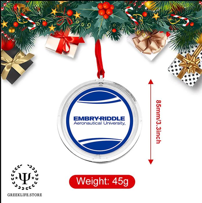 Embry-Riddle Aeronautical University Eagles Sport Christmas Reversible Flat Round Ornament