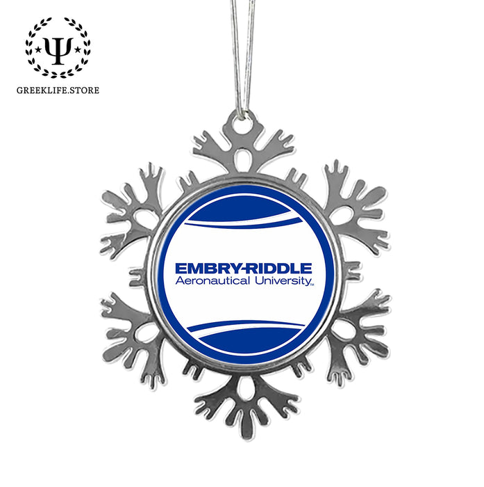 Embry-Riddle Aeronautical University Christmas Ornament - Snowflake Metal
