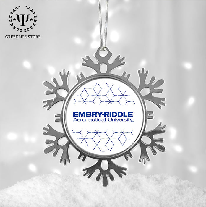 Embry-Riddle Aeronautical University Christmas Ornament - Snowflake Metal
