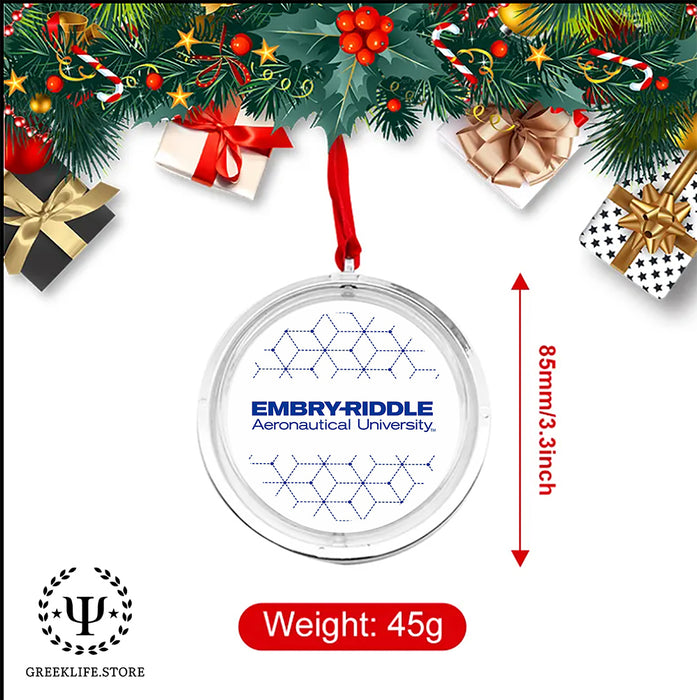 Embry-Riddle Aeronautical University Eagles Sport Christmas Reversible Flat Round Ornament
