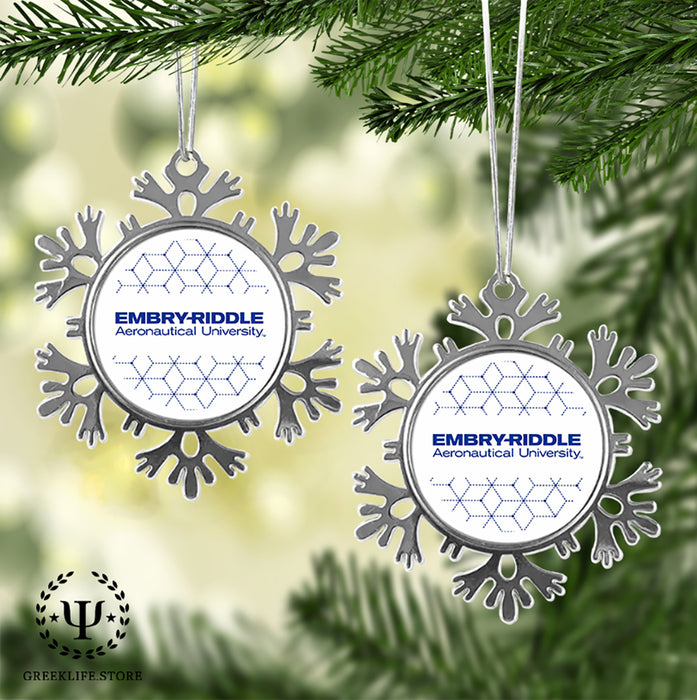 Embry-Riddle Aeronautical University Christmas Ornament - Snowflake Metal