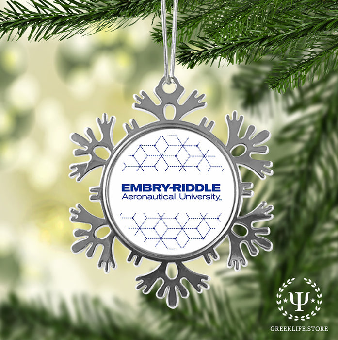 Embry-Riddle Aeronautical University Christmas Ornament - Snowflake Metal