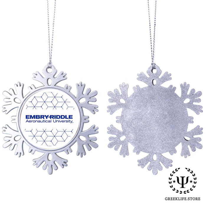 Embry-Riddle Aeronautical University Christmas Ornament - Snowflake Metal