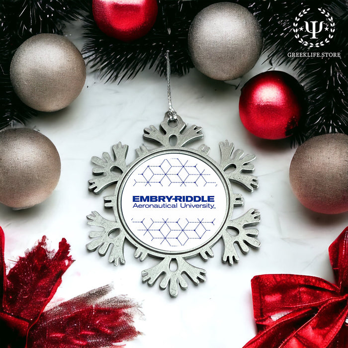 Embry-Riddle Aeronautical University Christmas Ornament - Snowflake Metal
