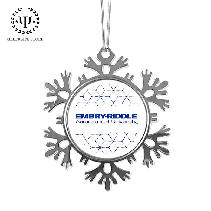 Embry-Riddle Aeronautical University Christmas Ornament - Snowflake Metal
