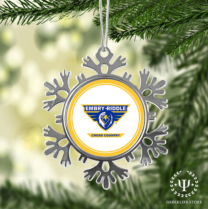 Embry-Riddle Aeronautical University Christmas Ornament - Snowflake Metal