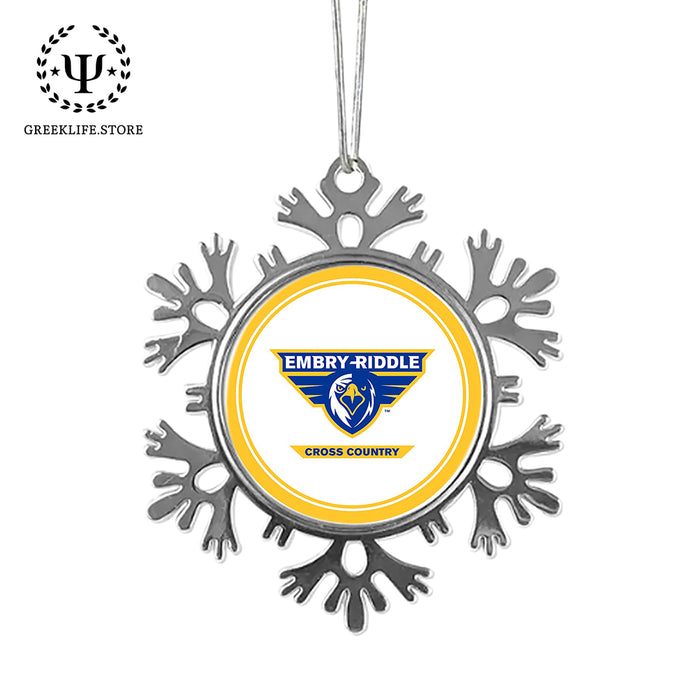 Embry-Riddle Aeronautical University Christmas Ornament - Snowflake Metal