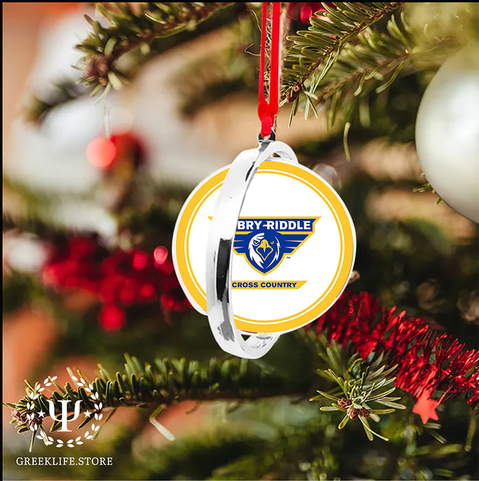 Embry-Riddle Aeronautical University Eagles Sport Christmas Reversible Flat Round Ornament