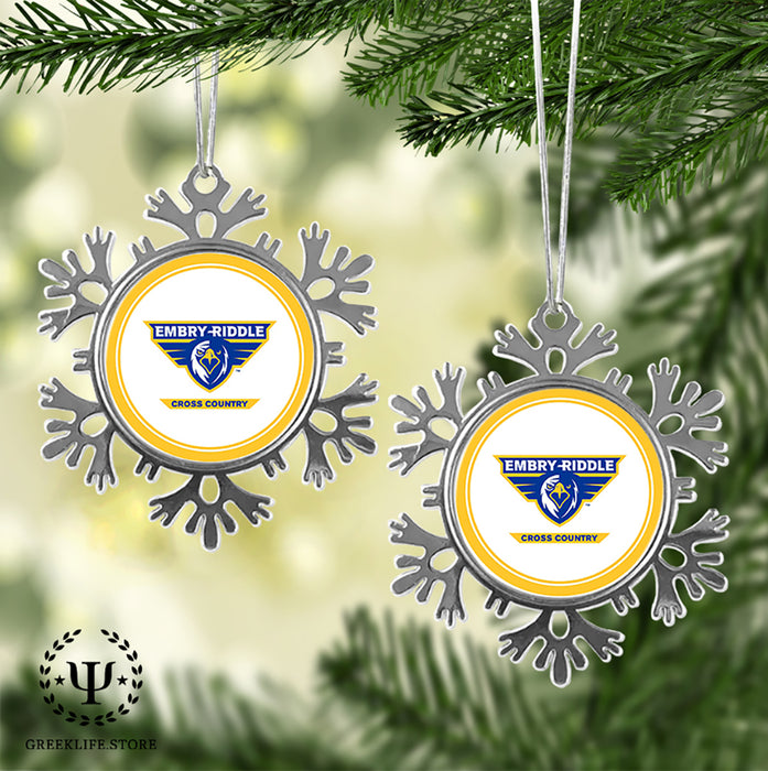 Embry-Riddle Aeronautical University Christmas Ornament - Snowflake Metal