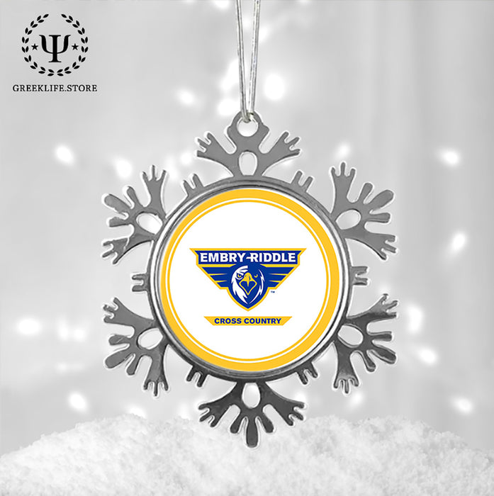 Embry-Riddle Aeronautical University Christmas Ornament - Snowflake Metal