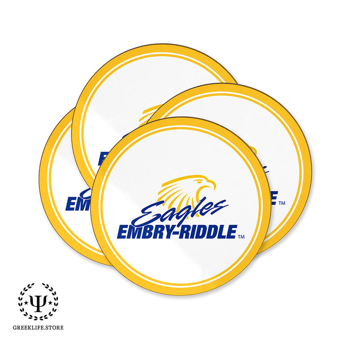 Embry-Riddle Aeronautical University Eagles Sport Beverage coaster round (Set of 4)