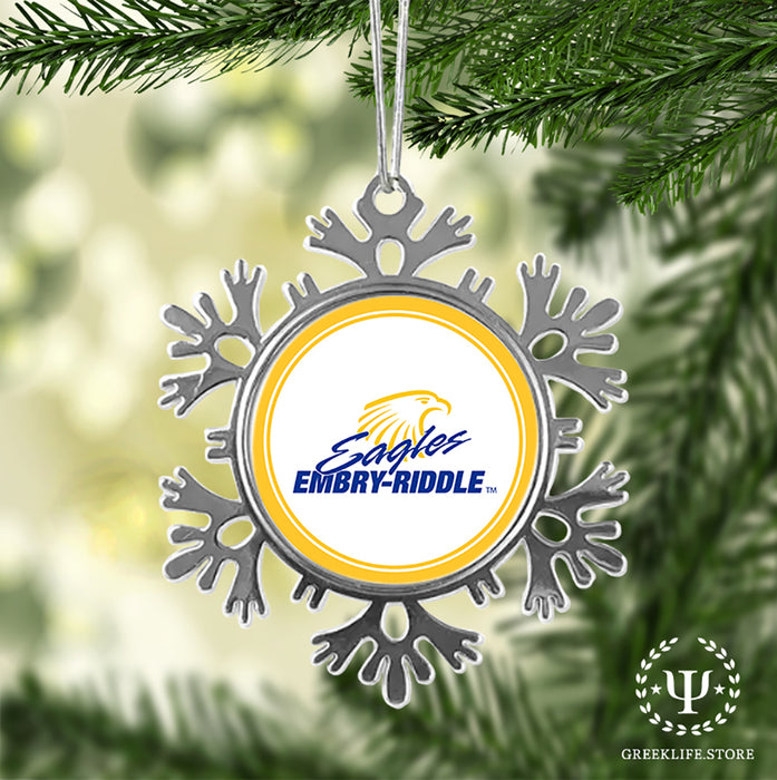 Embry-Riddle Aeronautical University Christmas Ornament - Snowflake Metal