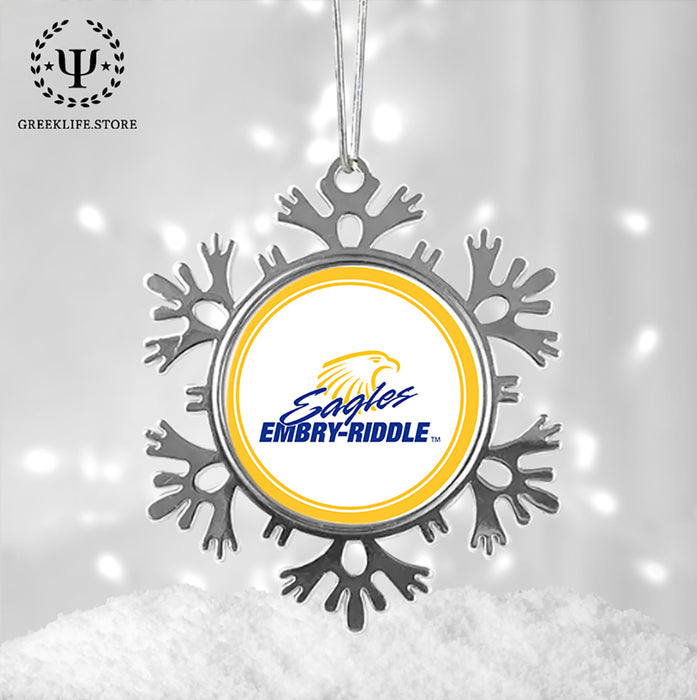 Embry-Riddle Aeronautical University Christmas Ornament - Snowflake Metal