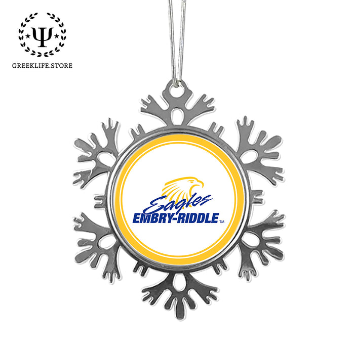 Embry-Riddle Aeronautical University Christmas Ornament - Snowflake Metal