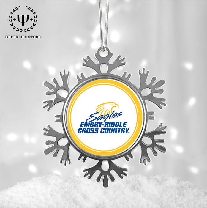 Embry-Riddle Aeronautical University Christmas Ornament - Snowflake Metal