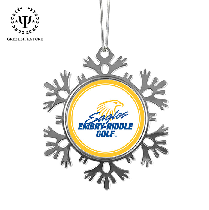 Embry-Riddle Aeronautical University Christmas Ornament - Snowflake Metal