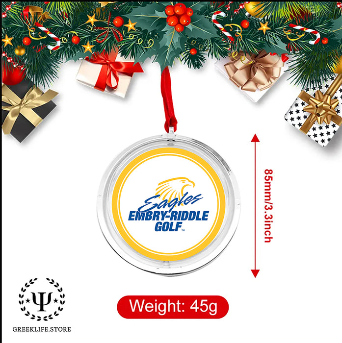 Embry-Riddle Aeronautical University Eagles Sport Christmas Reversible Flat Round Ornament