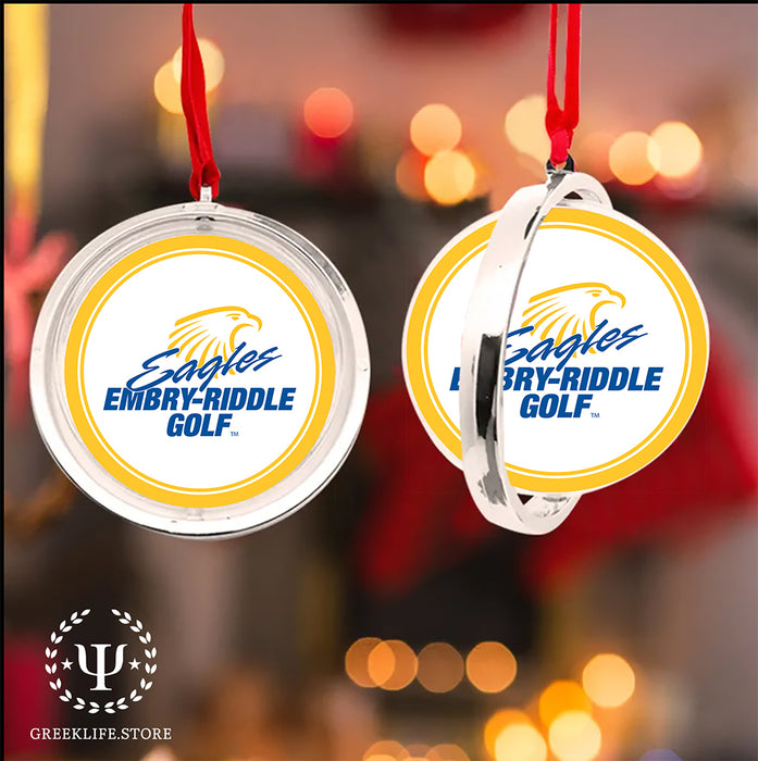 Embry-Riddle Aeronautical University Eagles Sport Christmas Reversible Flat Round Ornament