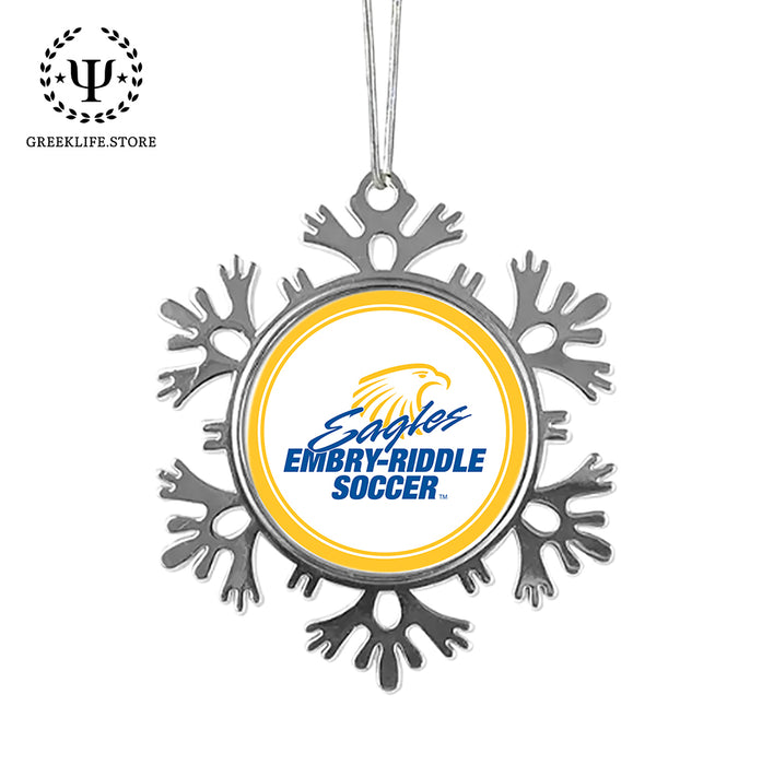 Embry-Riddle Aeronautical University Christmas Ornament - Snowflake Metal