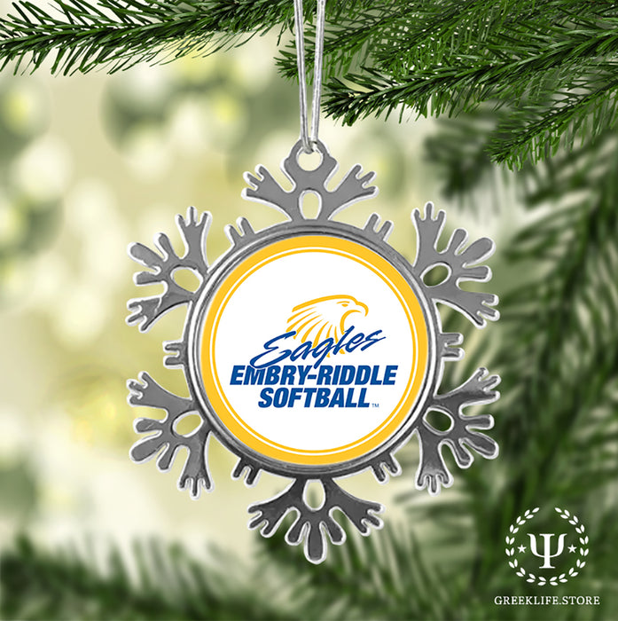 Embry-Riddle Aeronautical University Christmas Ornament - Snowflake Metal