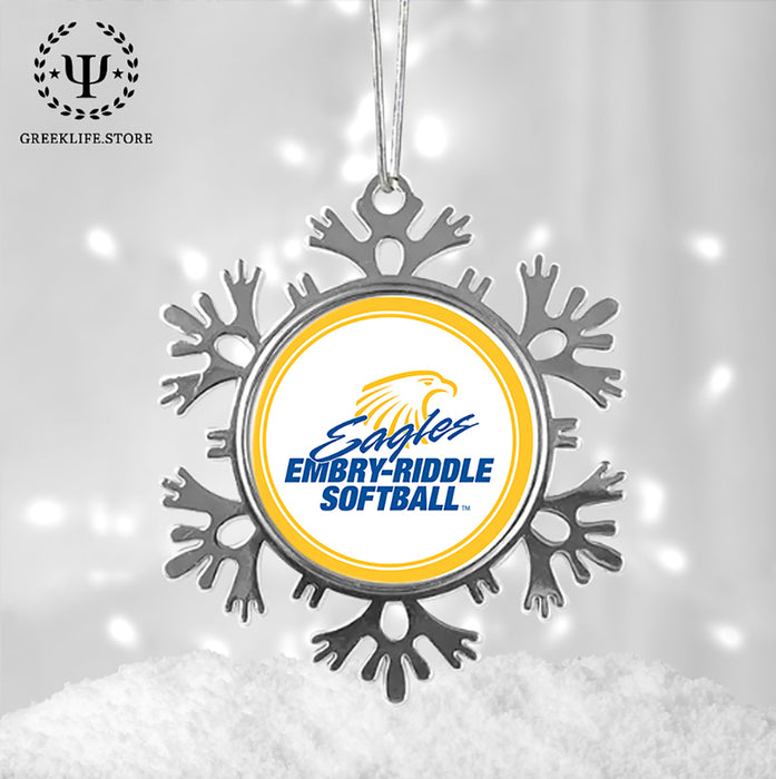 Embry-Riddle Aeronautical University Christmas Ornament - Snowflake Metal