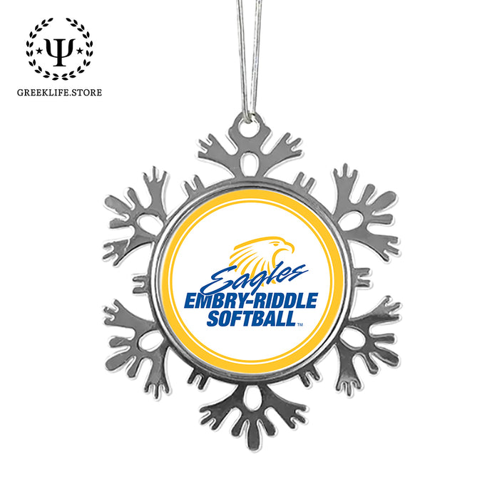 Embry-Riddle Aeronautical University Christmas Ornament - Snowflake Metal