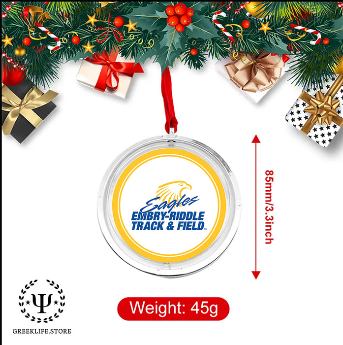 Embry-Riddle Aeronautical University Eagles Sport Christmas Reversible Flat Round Ornament