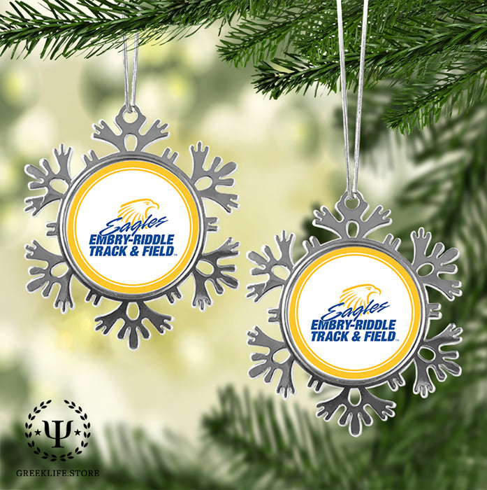 Embry-Riddle Aeronautical University Christmas Ornament - Snowflake Metal