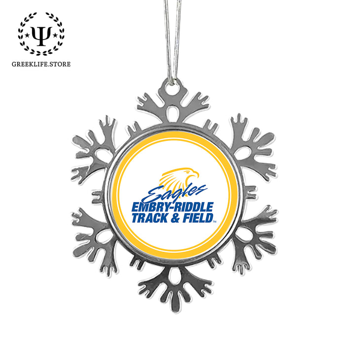 Embry-Riddle Aeronautical University Christmas Ornament - Snowflake Metal