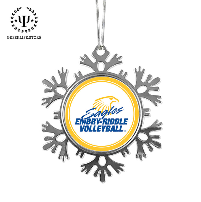 Embry-Riddle Aeronautical University Christmas Ornament - Snowflake Metal