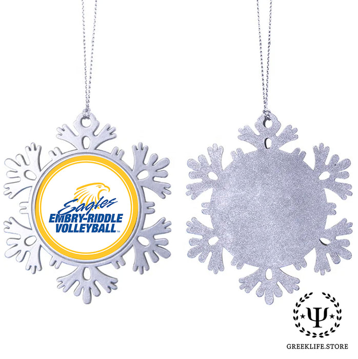 Embry-Riddle Aeronautical University Christmas Ornament - Snowflake Metal