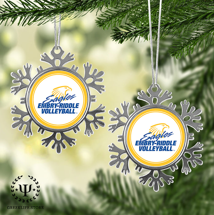 Embry-Riddle Aeronautical University Christmas Ornament - Snowflake Metal
