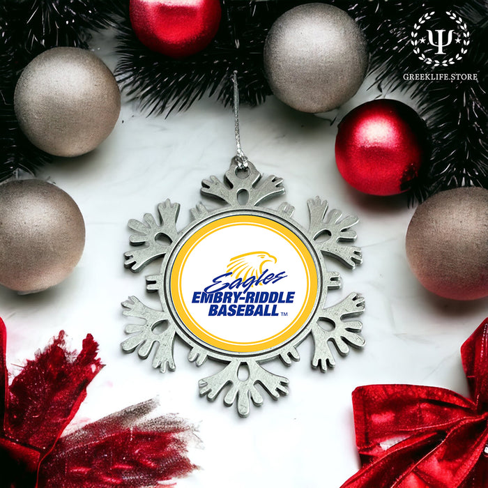 Embry-Riddle Aeronautical University Christmas Ornament - Snowflake Metal