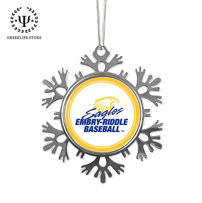 Embry-Riddle Aeronautical University Christmas Ornament - Snowflake Metal