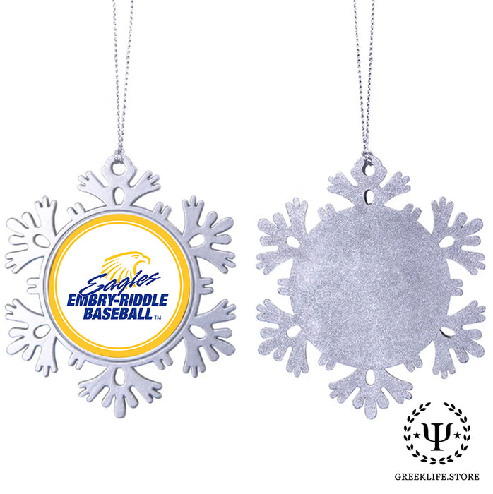 Embry-Riddle Aeronautical University Christmas Ornament - Snowflake Metal