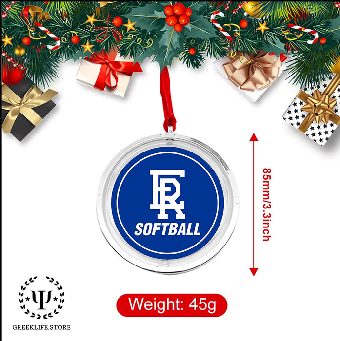Embry-Riddle Aeronautical University ER Sport Christmas Reversible Flat Round Ornament