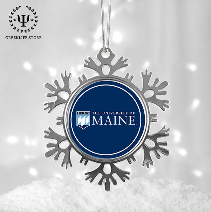 University of Maine Christmas Ornament - Snowflake Metal