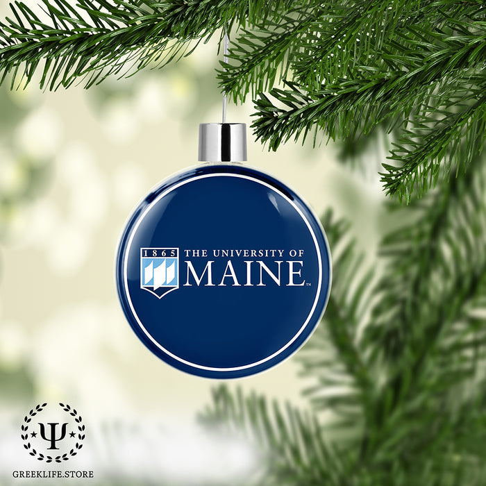 University of Maine Christmas Ornament Flat Round