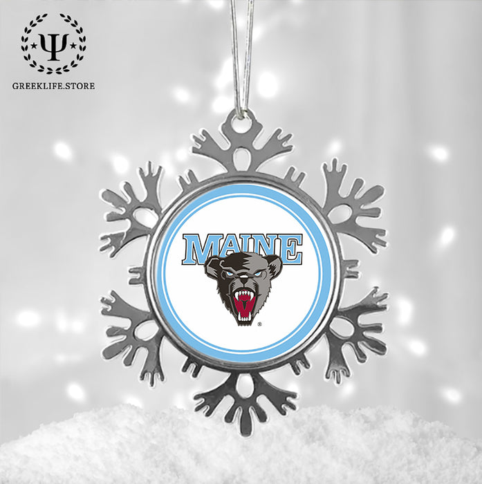 University of Maine Christmas Ornament - Snowflake Metal