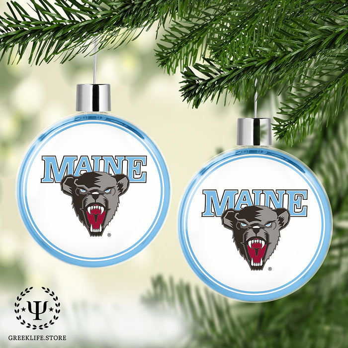 University of Maine Christmas Ornament Flat Round